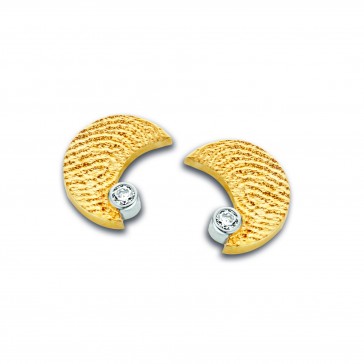 Moon zirconia oro giallo/giallo