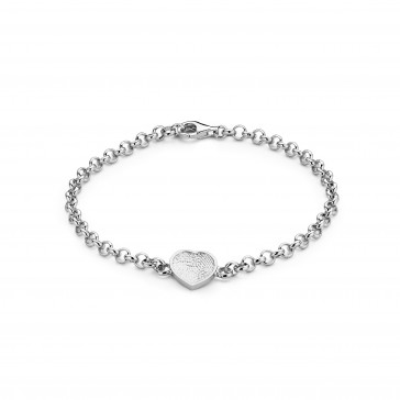 Bliss heart braccialetto argento 12mm